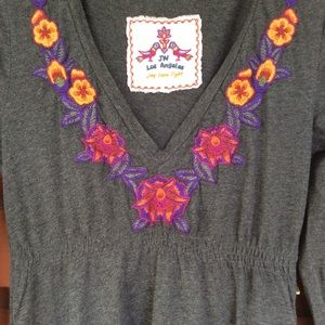 JW Grey embroidered dress